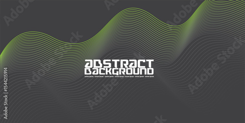 Elegant background design green line pattern or texture. Luxury horizontal green background for business banner, poster, backdrop, voucher, invite. Vector illustration