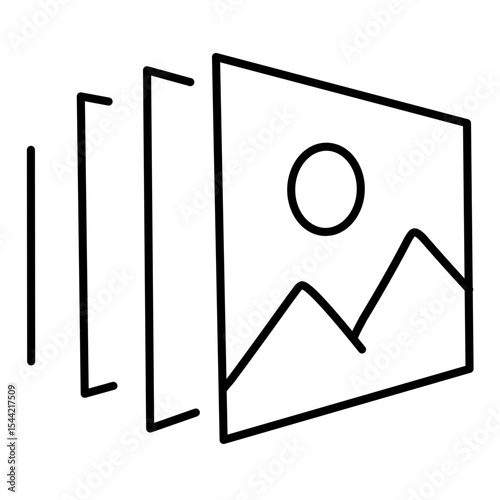 Photo edit line vector