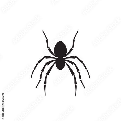 Spider Silhouette Illustration with Long Thin Legs