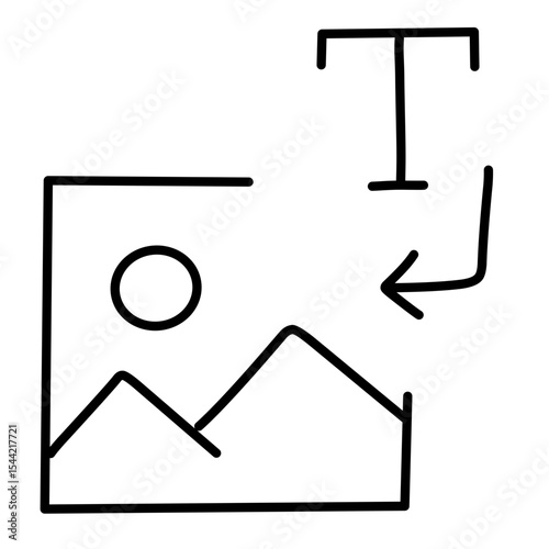 Photo edit line vector