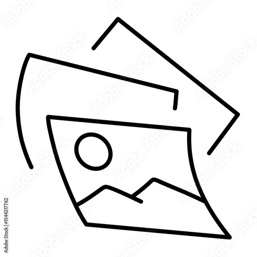 Photo edit line vector