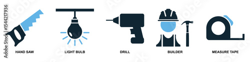 Set construction icon vector illustrating building a scene or stage. Ideal for film, theater, events, exhibition design, and creative production themes.