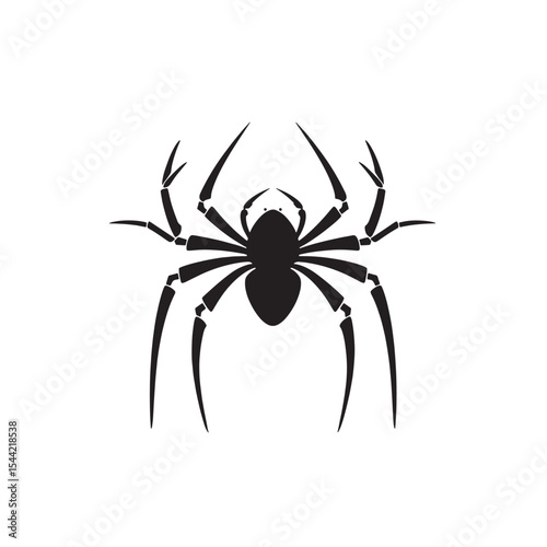 Stylized Insect Spider Silhouette Vector Art