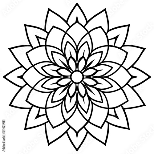 Minimal Floral Mandala Vectors