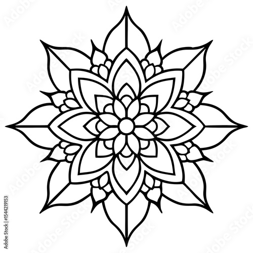 Minimal Floral Mandala Vectors