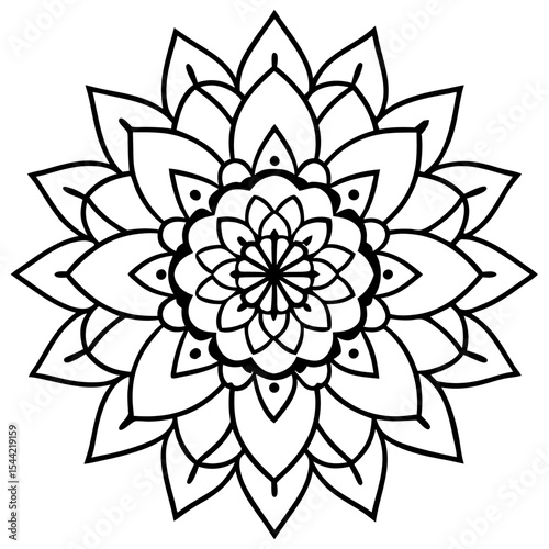Minimal Floral Mandala Vectors