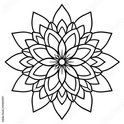 Minimal Floral Mandala Vectors