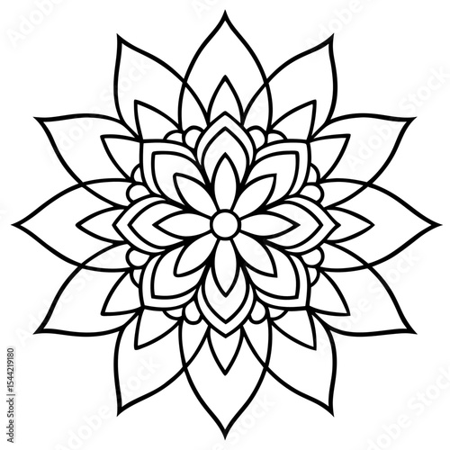Minimal Floral Mandala Vectors