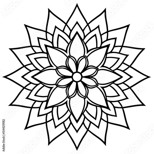 Minimal Floral Mandala Vectors