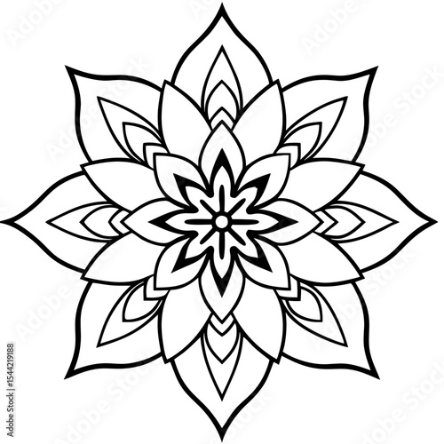 Minimal Floral Mandala Vectors