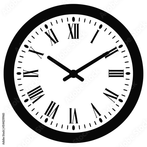 clock on white background