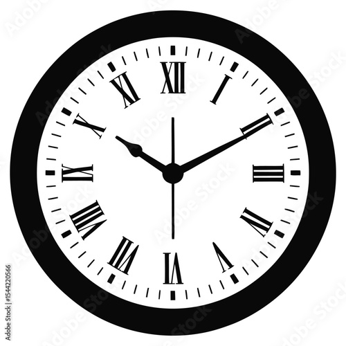 wall clock isolated on white
