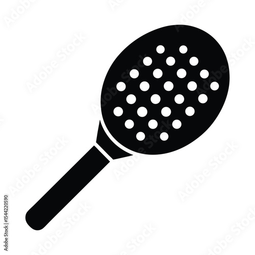 Pickleball paddle flat vector icon