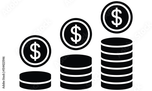 dollar sign on white background