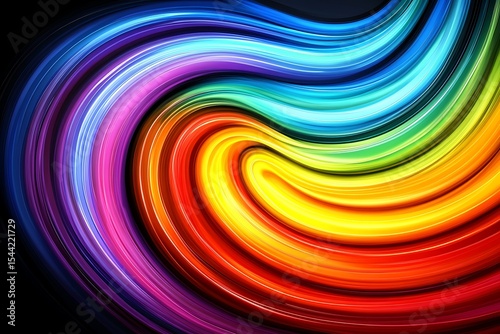Abstract colorful swirl background with vibrant colors and flowing motion design element
