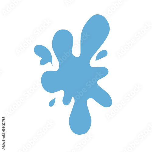 Liquid water splashes, falling aqua drops, sea or ocean waves and swirl. Blue water motion effects, flows, streams, spills and crown shape isolated on background, vector cartoon set
