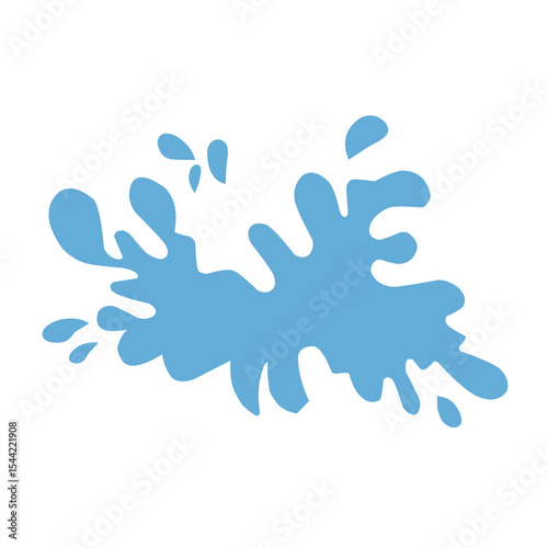 Liquid water splashes, falling aqua drops, sea or ocean waves and swirl. Blue water motion effects, flows, streams, spills and crown shape isolated on background, vector cartoon set