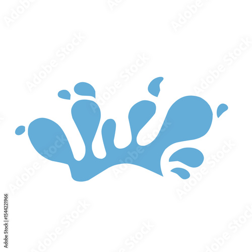 Liquid water splashes, falling aqua drops, sea or ocean waves and swirl. Blue water motion effects, flows, streams, spills and crown shape isolated on background, vector cartoon set