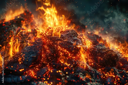 Clear Pixel Image of Closeup Shot of a Bonfire