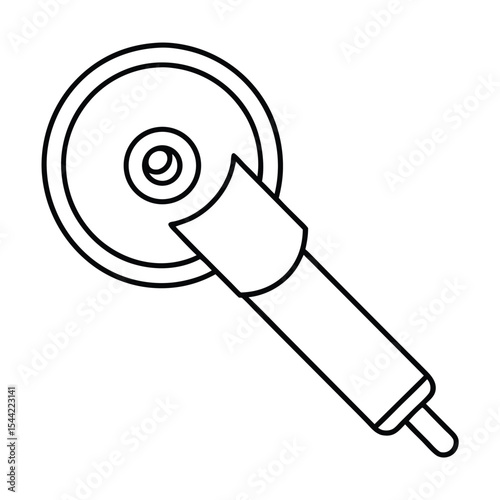 vector illustration of a drill