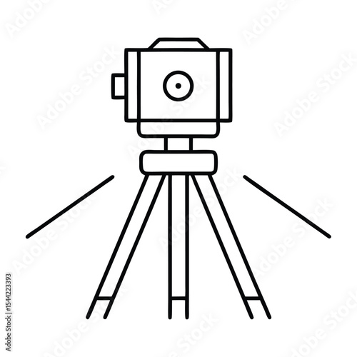 digital photo camera and tripod