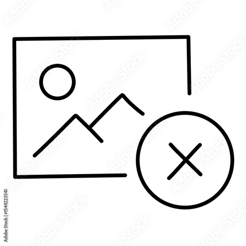Upload Photo line vector