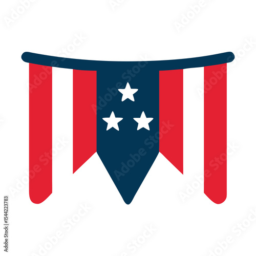 Red Blue Patriotic Banner Independence Day America Stars Decoration Celebration bunting