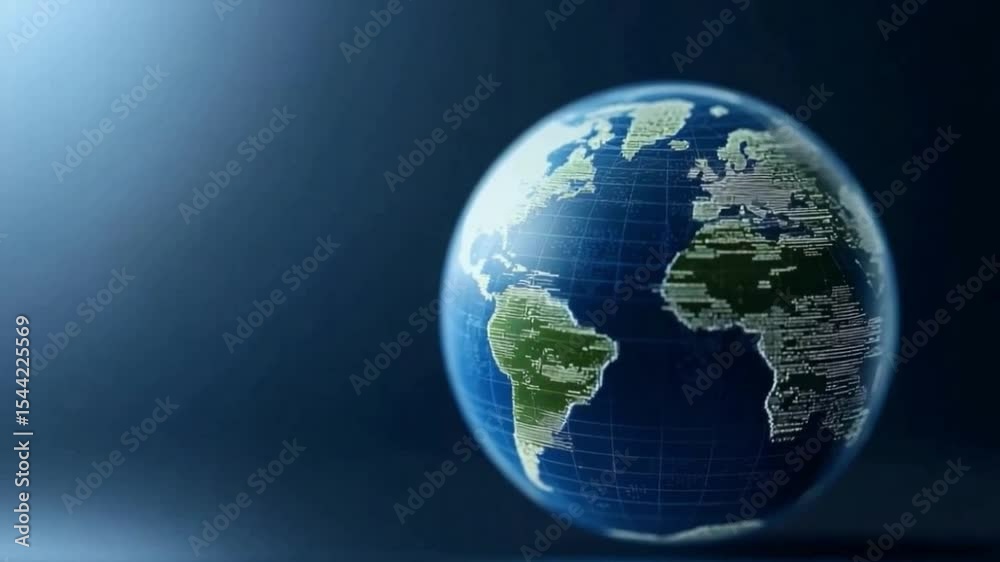 Global Perspective: A captivating depiction of planet Earth, seen from space. Vivid continents, swirling atmospheric formations, and a sense of wonder envelop the viewer.
