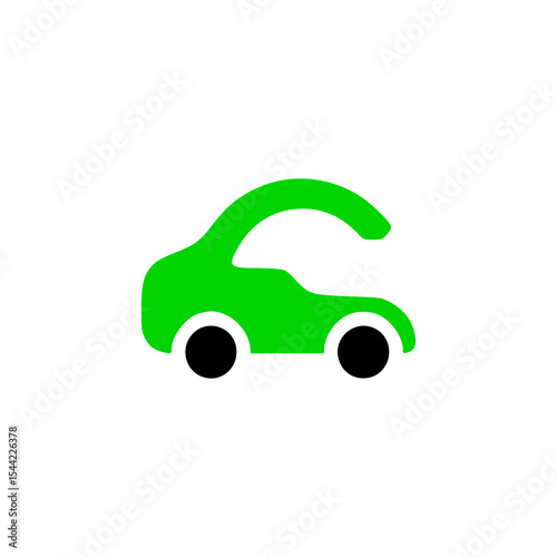 car shaped letter C vehicle company logo vector illustration template design