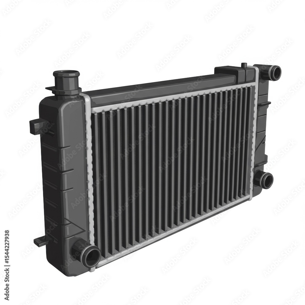 Fototapeta premium Black Rectangular Automotive Radiator Cooling System