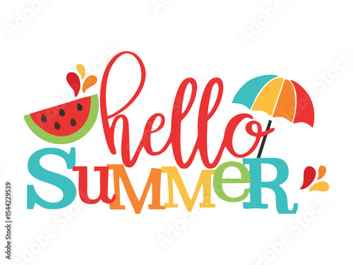 Colorful Hello Summer Greeting