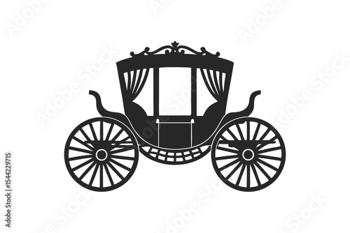 Horse Carriage silhouette vector illustration