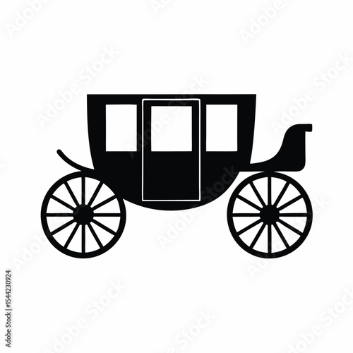 Moving Carriage silhouette vector illustration
