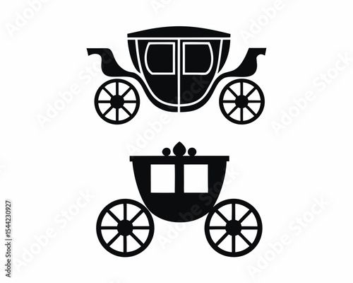 Moving Carriage icon silhouette vector illustration