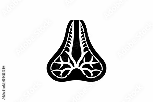Nose silhouette vector illustration