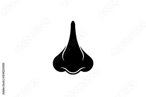 Nose silhouette vector illustration