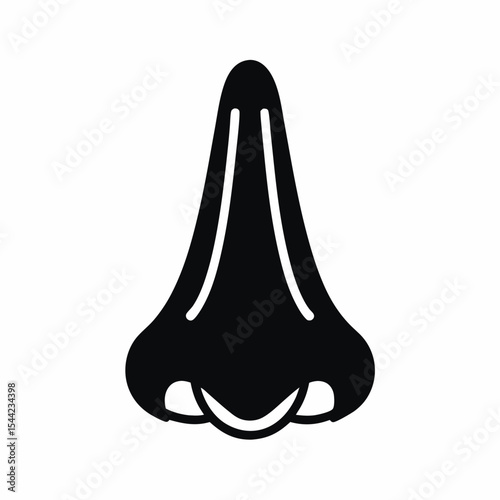 Nose silhouette vector illustration