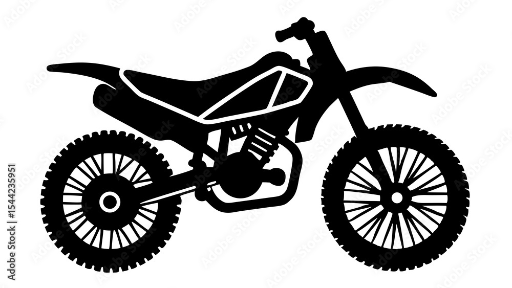 Obraz premium Dirt Bike Silhouette