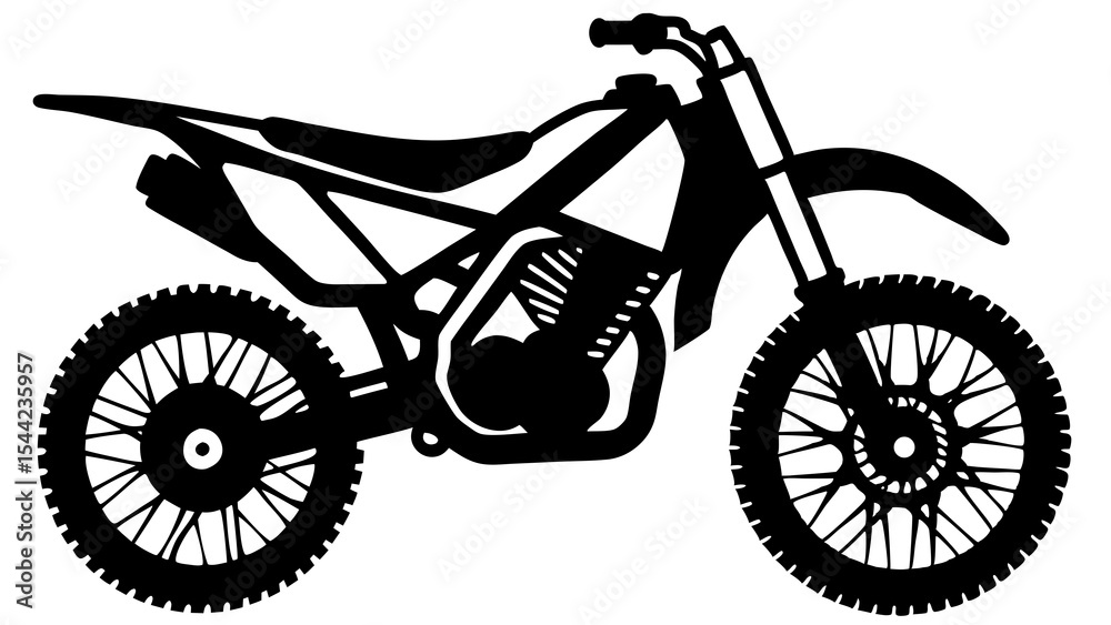 Obraz premium Dirt Bike Silhouette