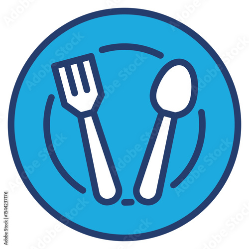 Food blue color icon