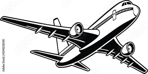 Passenger Jet Airplane – Boeing Commercial Aircraft Vector Illustration