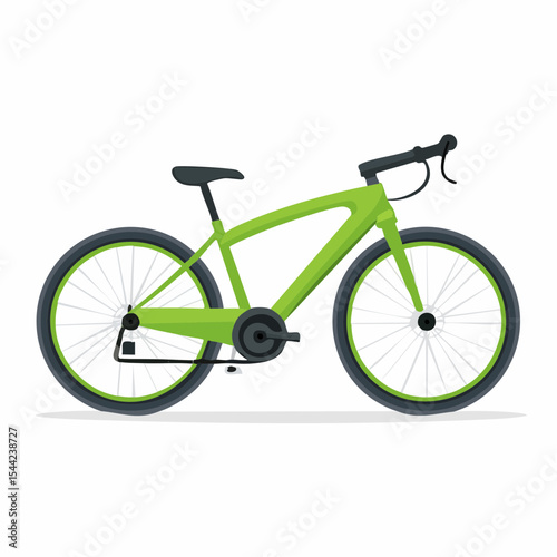 電動アシスト自転車のシンプルなベクター画像