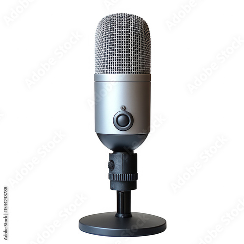 Studio microphone recording podcast microphone condenser microphone for professional audio capture on transparent background