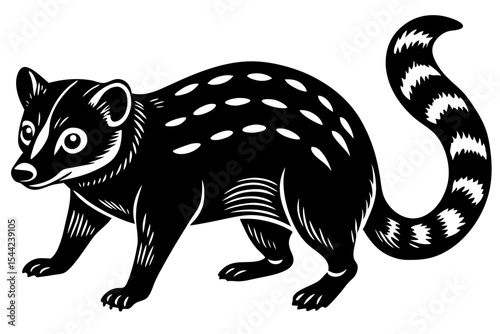 vector illustration of a black cat