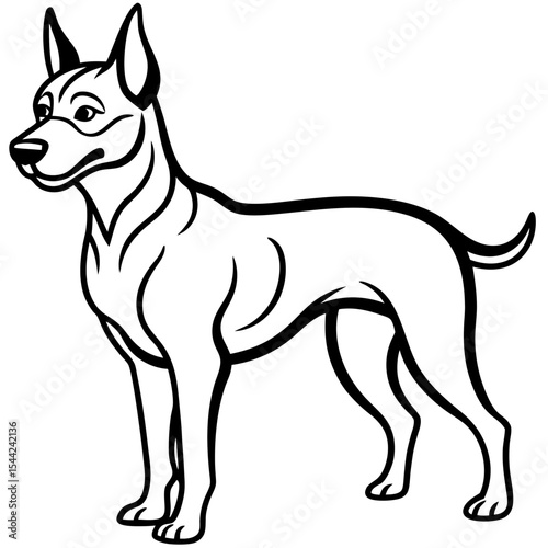 Cesky Fousek Silhouette Illustration