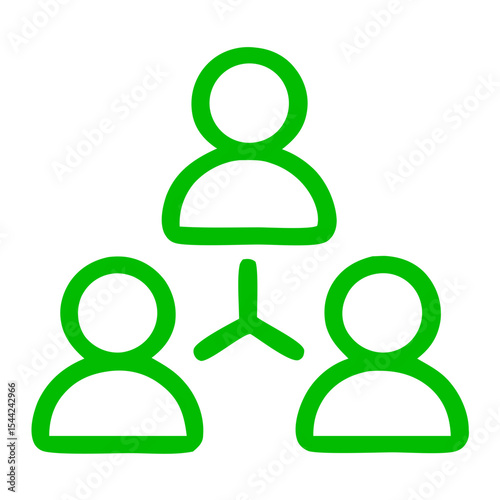 Simple Line Network Group People Connection Structure Symbol Icon