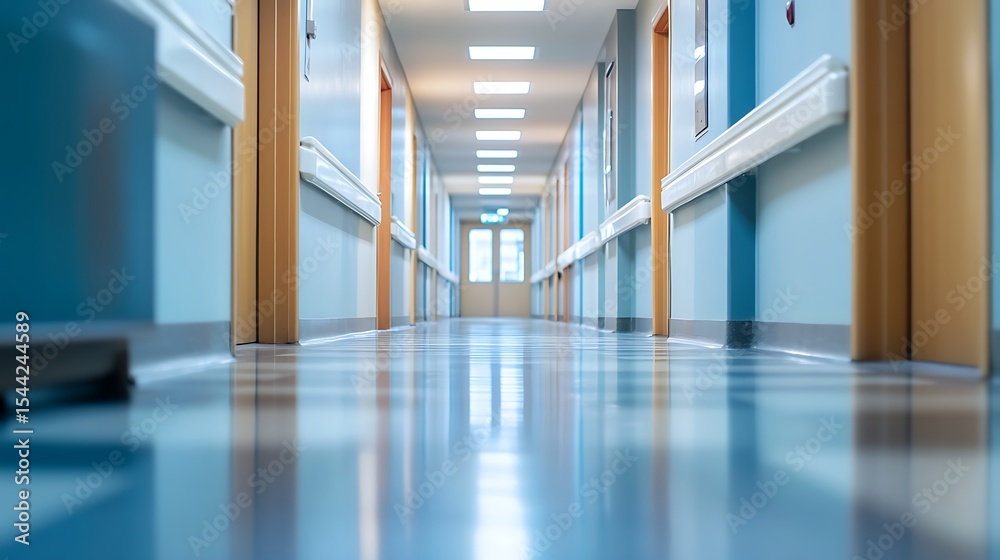 Obraz premium blur image background of corridor in hospital or clinic image