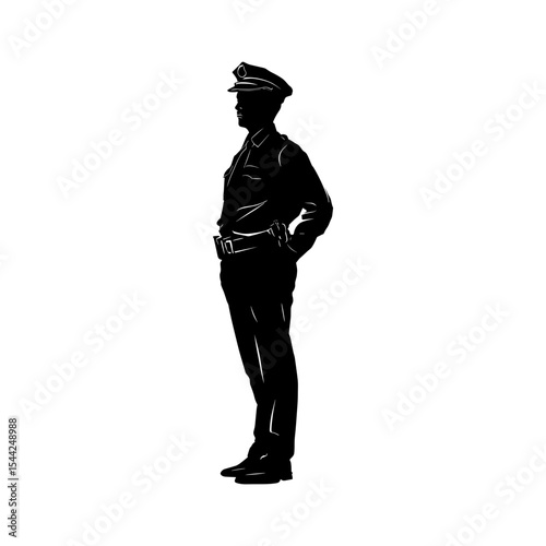 Police Silhouette Vector