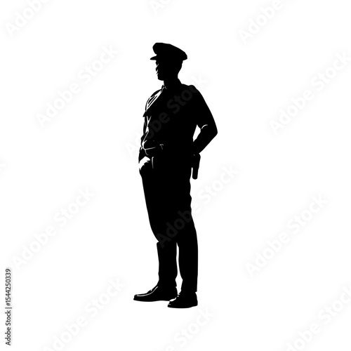 Police Silhouette Vector