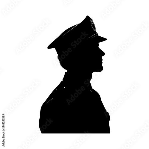 Police Silhouette Vector